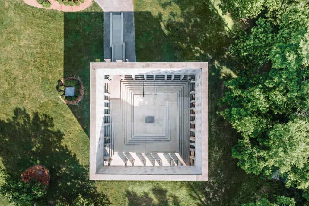 Overhead view of monument